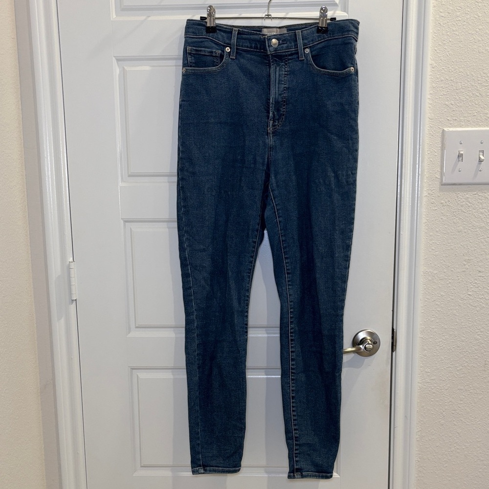 Everlane Way High Skinny Jeans Organic Cotton Blue High Rise Size 29
